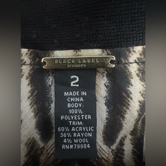 Black Label Brown and Black Print Women's Sweater size 2 - Picture 6 of 9